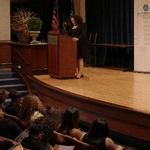 Allison Montaie at podium